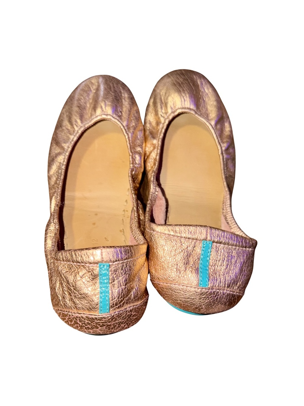 Tieks Metallic Rose Gold Ballet Flats - Picture 2 of 4